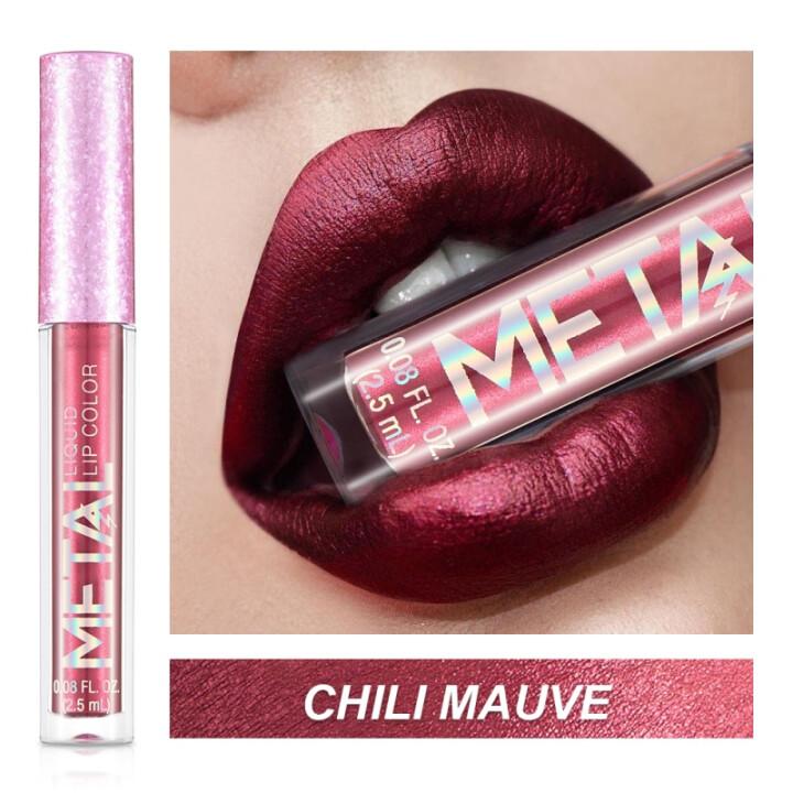 GLITTER METALLIC LIQUID LIPSTICK WATERPROOF