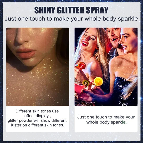 WATERPROOF GLITTER SPRAY STAGE PARTY HAIR AND CLOTHES