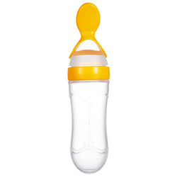 Baby Silicone Food Supplement Bottle Rice Paste Spoon