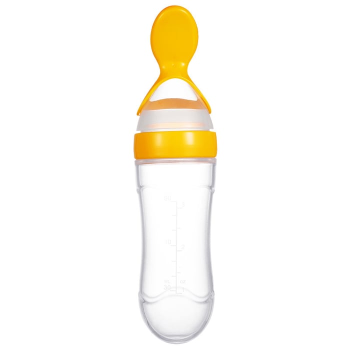 Baby Silicone Food Supplement Bottle Rice Paste Spoon