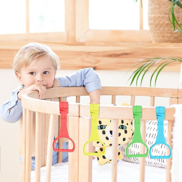 👶🏻2 Pcs Pull Up Ring for Baby Playpen Handle Grip for Toddlers - 4 Colors