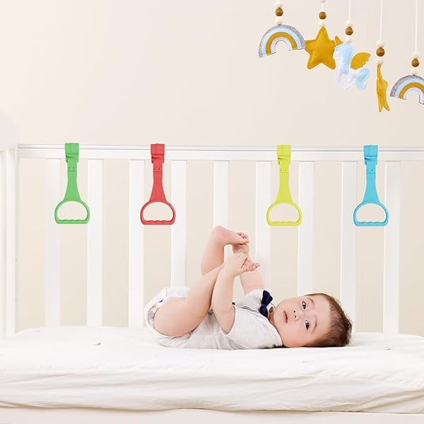 👶🏻2 Pcs Pull Up Ring for Baby Playpen Handle Grip for Toddlers - 4 Colors