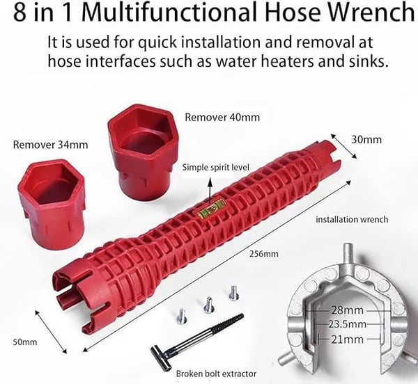 🔥HOT SALE 49% OFF🔥🔥8 in 1 Multifunctional Sink Bathroom Wrench🔥