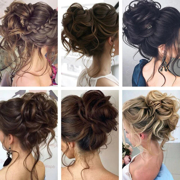 Messy Curly Hair Bun