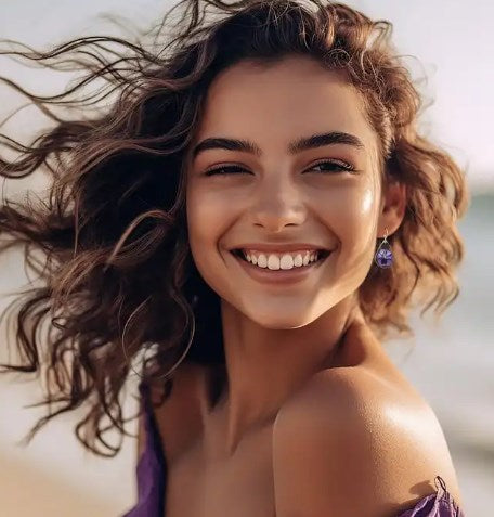 Preserved flower earrings