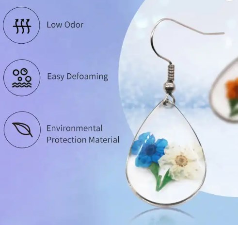 Preserved flower earrings