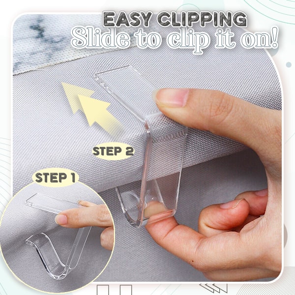 Easy-Fix Transparent Tablecloth Clips（4pcs）