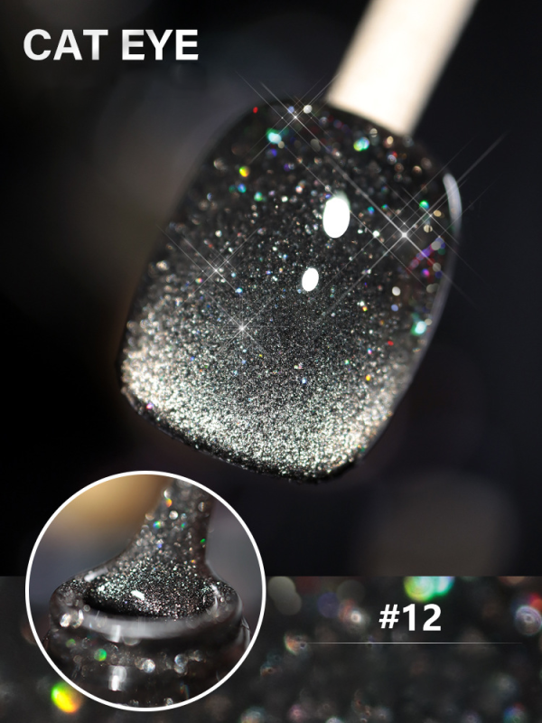 Laser Diamond Cat Eye Nail Polish