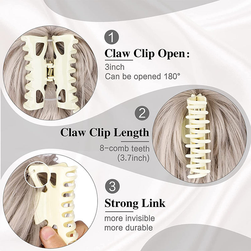 Messy Ponytail Clip Extends Hair