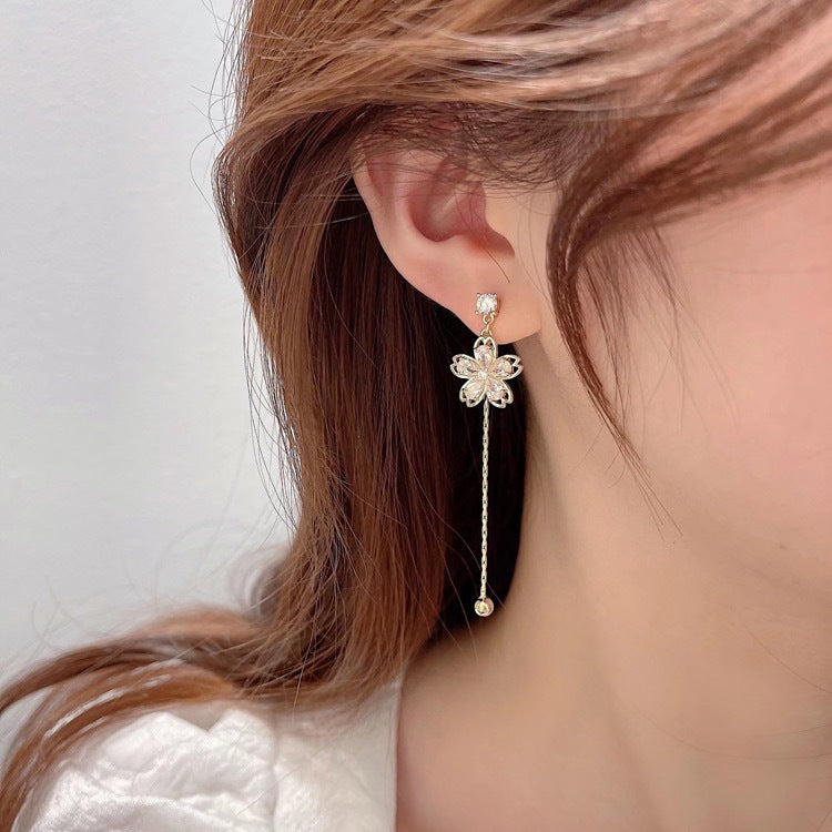 Cat's Eye Opals Sakura AB Sides Earrings