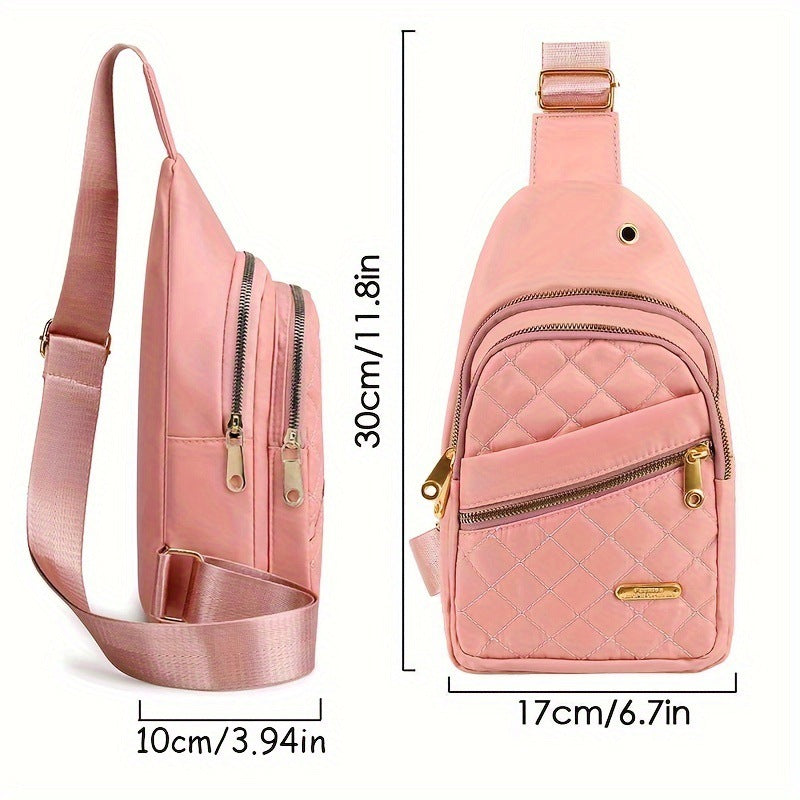 🎀Quilted waist bag-versatile large capacity crossbody bag, casual solid color