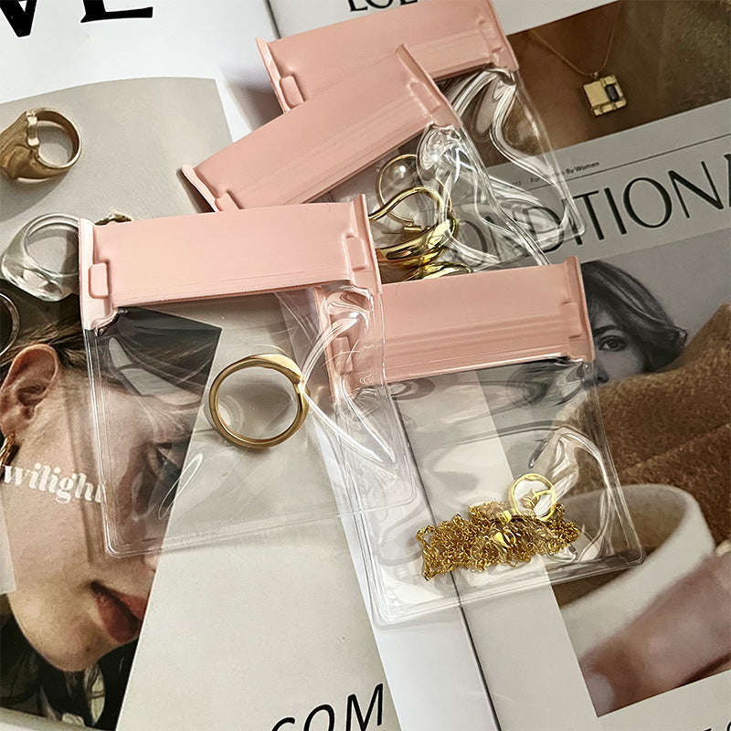 Pink Minimalist Jewelry Storage Bags