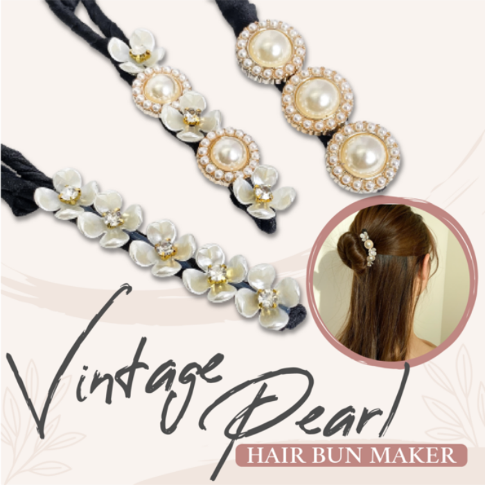 Vintage Pearl Hair Bun Maker