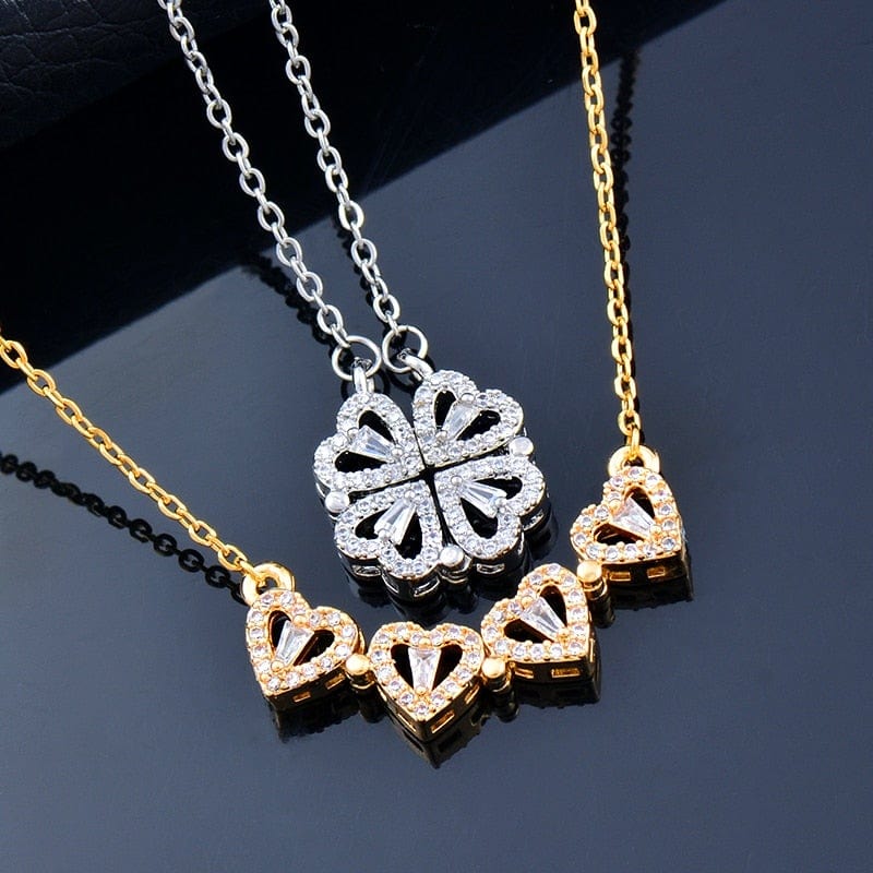 Four-leaf Clover Sweet Heart Necklace
