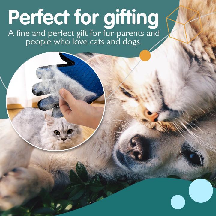 Pet Deshedding Grooming Gloves