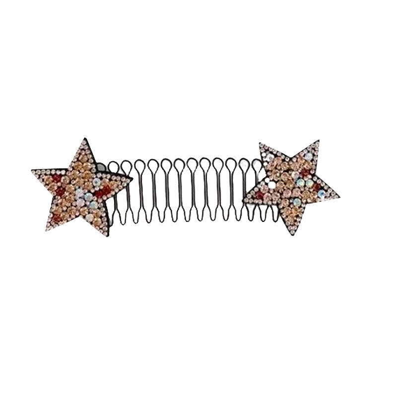 Rhinestone Star Broken Hair Comb
