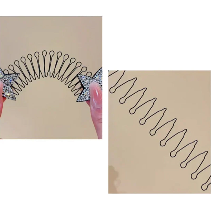 Rhinestone Star Broken Hair Comb