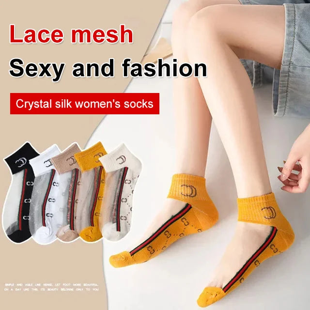 Crystal silk women's socks