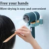 Rotatable Wall Mounted Hair Dryer Holder， Hands Free Hair Dryer Stand Holder, Drilling-Free Blow Dryer Holder