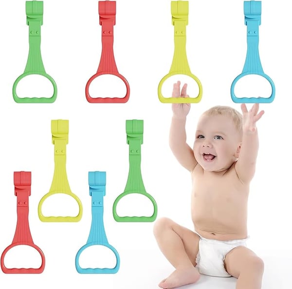 👶🏻2 Pcs Pull Up Ring for Baby Playpen Handle Grip for Toddlers - 4 Colors