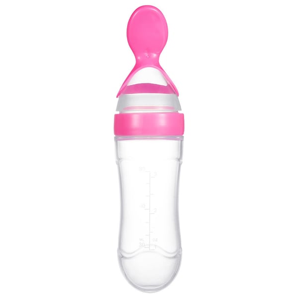 Baby Silicone Food Supplement Bottle Rice Paste Spoon