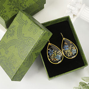 Preserved flower earrings
