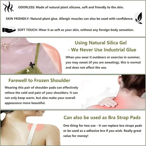 🔥🔥Naturally Silicone -Transparent Anti-slip Shoulder Pads （1 pair）