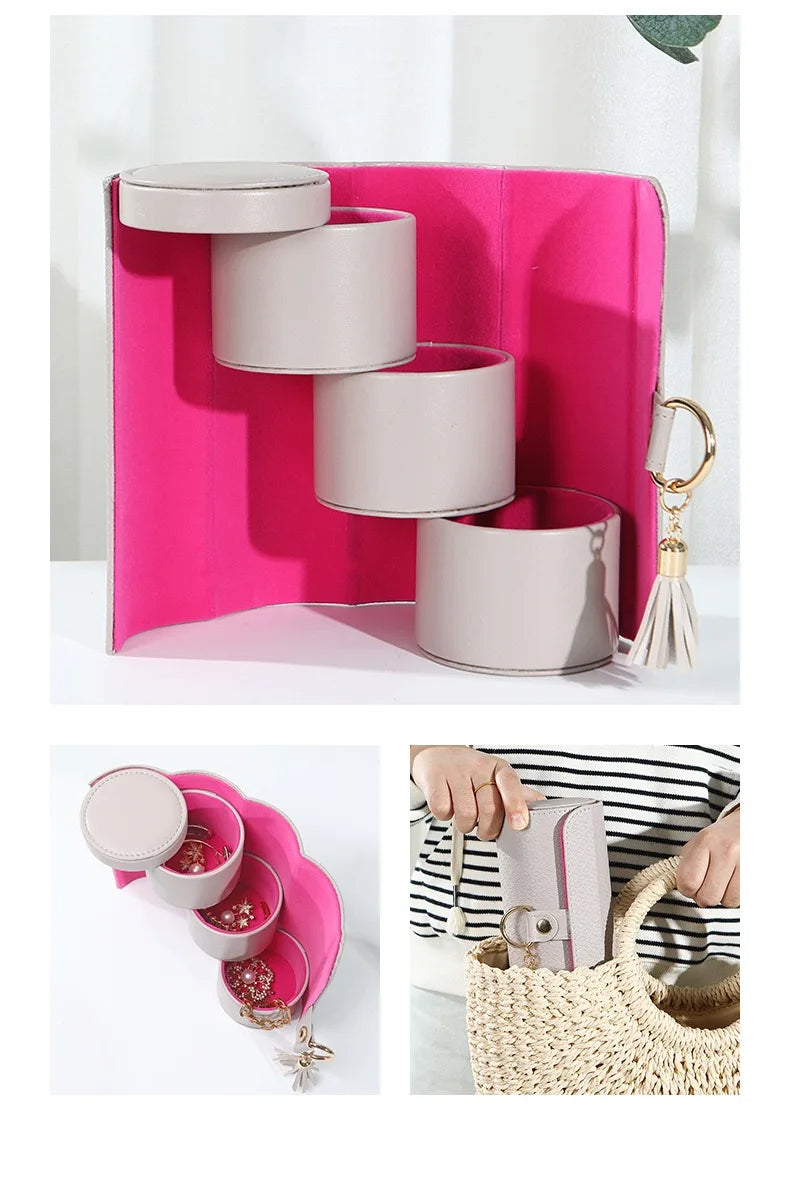 💎 Layered Travel Jewelry Case – Elegant Storage, Always Ready to Shine✈️