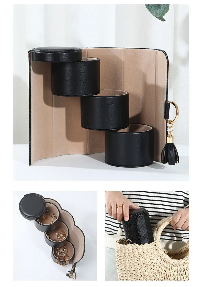 💎 Layered Travel Jewelry Case – Elegant Storage, Always Ready to Shine✈️