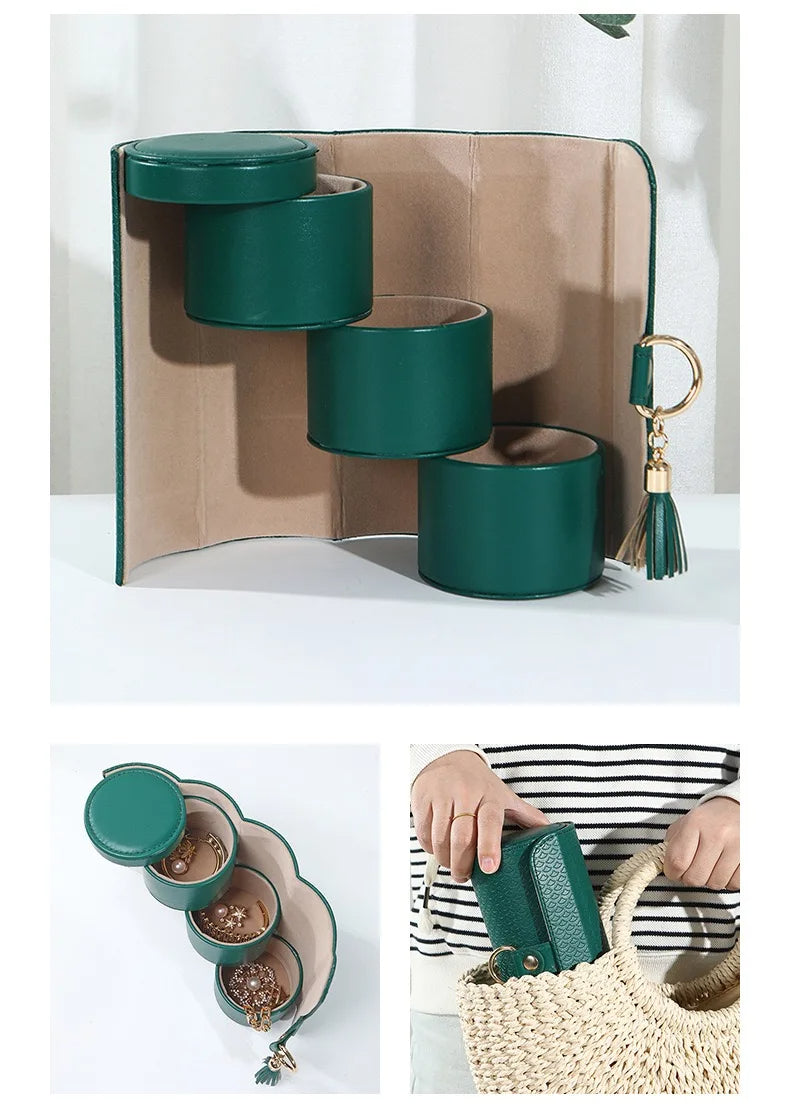 💎 Layered Travel Jewelry Case – Elegant Storage, Always Ready to Shine✈️