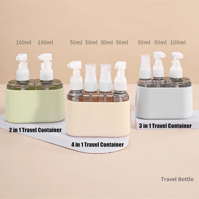 Mini Shampoo Dispenser Portable Travel Bottle Set