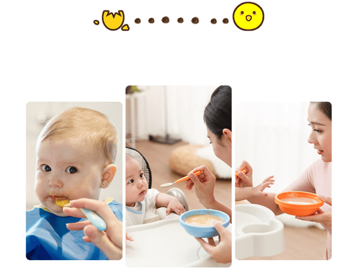 Baby Silicone Food Supplement Bottle Rice Paste Spoon