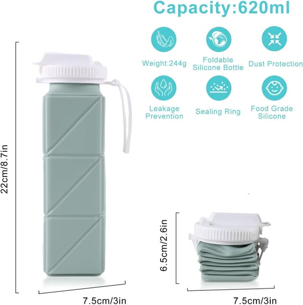 Foldable Water Bottles 620ml