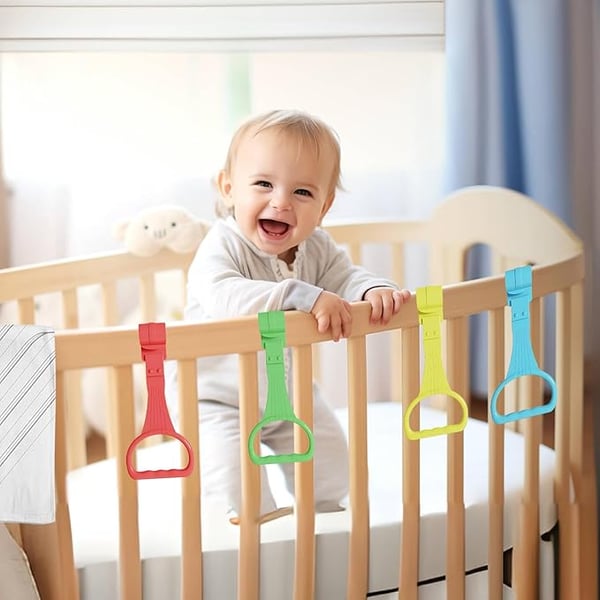 👶🏻2 Pcs Pull Up Ring for Baby Playpen Handle Grip for Toddlers - 4 Colors
