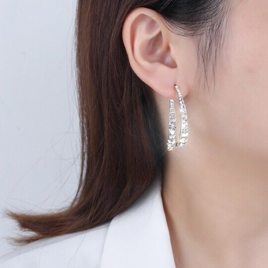 Cross Curved Earrings