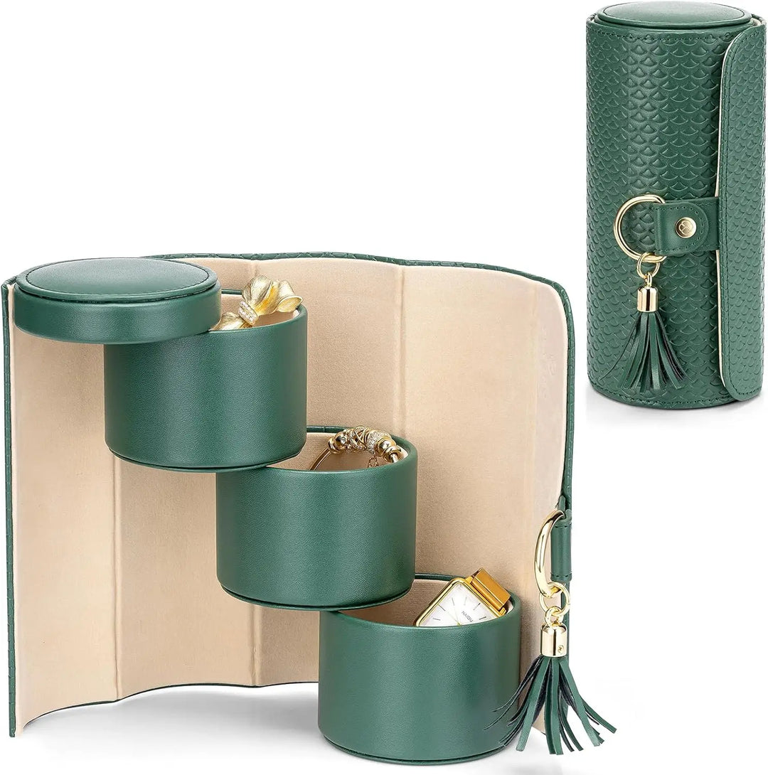 💎 Layered Travel Jewelry Case – Elegant Storage, Always Ready to Shine✈️