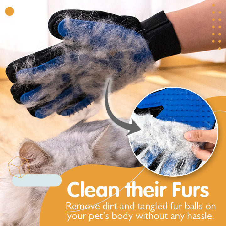 Pet Deshedding Grooming Gloves