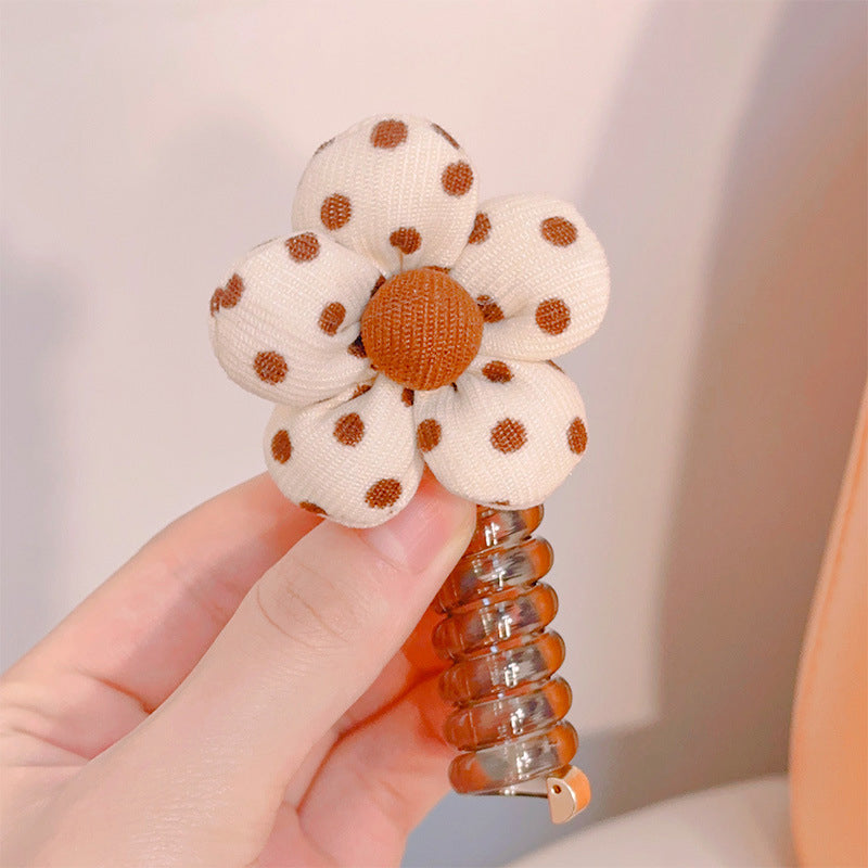 Colorful Telephone Wire Hair Bands For Kids