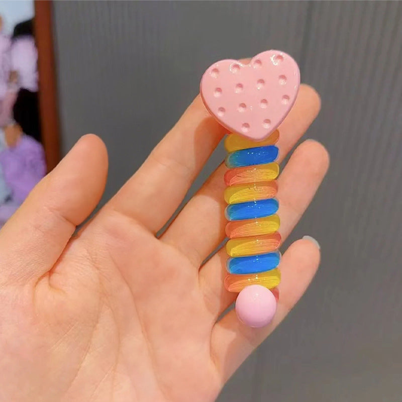 Colorful Telephone Wire Hair Bands For Kids