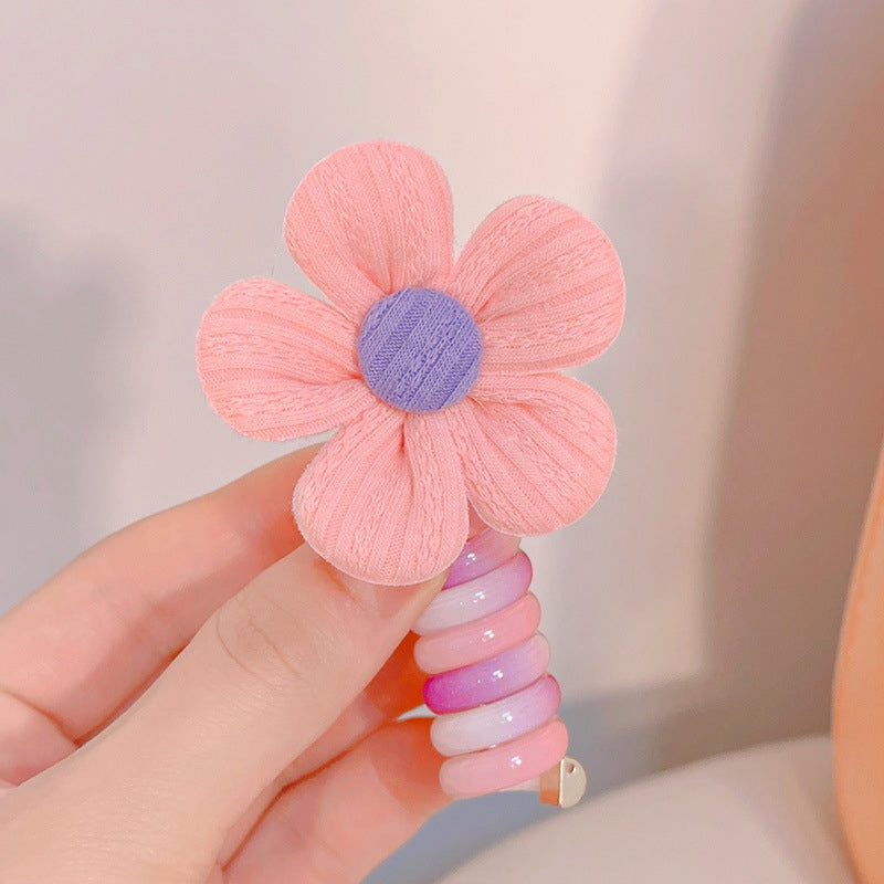 Colorful Telephone Wire Hair Bands For Kids