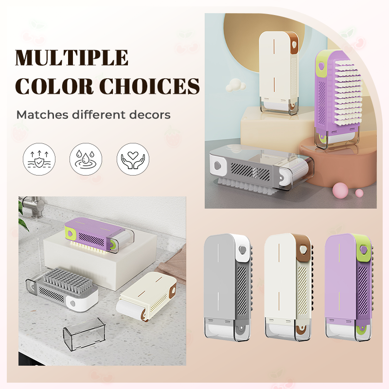 Multifunctional Soap Box Scrubber & Storage Dispenser
