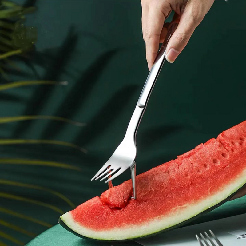 304 Stainless Steel 2-in-1 Watermelon Fork Slicer