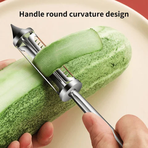 Jumbo Size Stainless Steel Turbo Julian Vegetable And Fruit Peeler With  Silicone Handle Practical Peeler