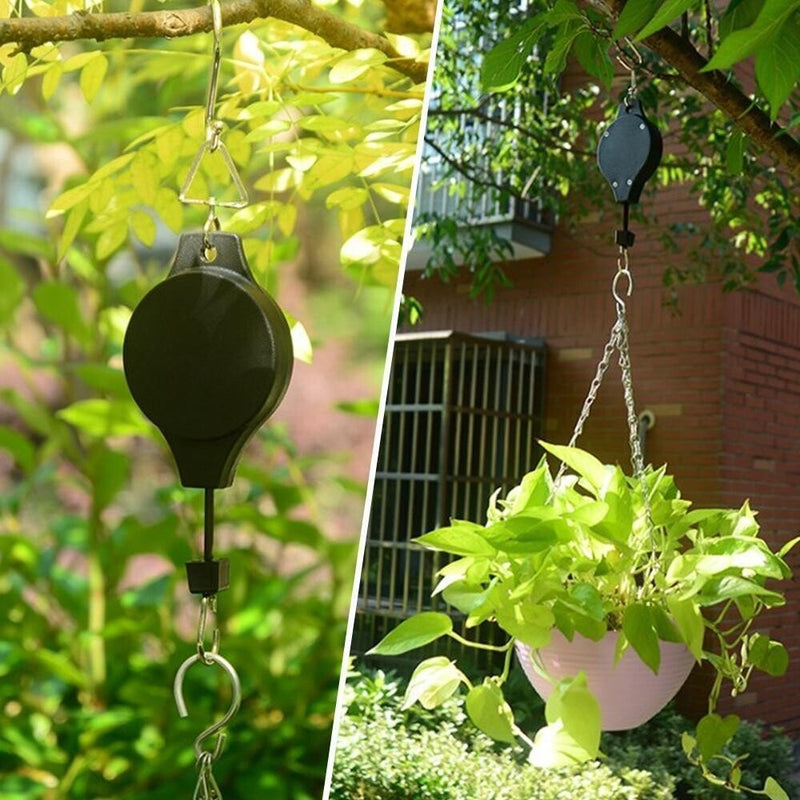 Easy Reach Plant Pulley Set For Garden Baskets Pots Or Birds Feeder