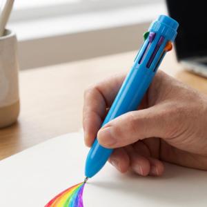 10-Colour Retractable Ballpoint Pens – Set of 2