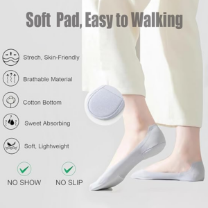 Women's Cotton-Blend No-Show Socks